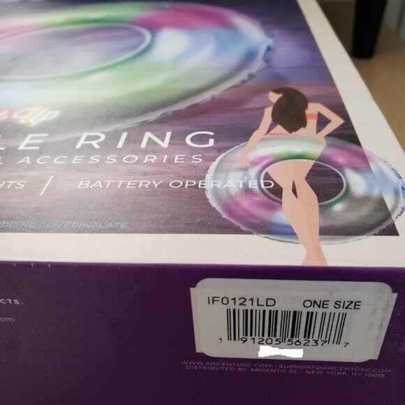 BNWT SOUTH BEACH Luxe Lagoon collection premium inflatable LED pool ring (OS) - Picture 4 of 6